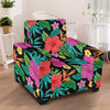 Hibiscus Red Hawaiian Flower Armchair Slipcover