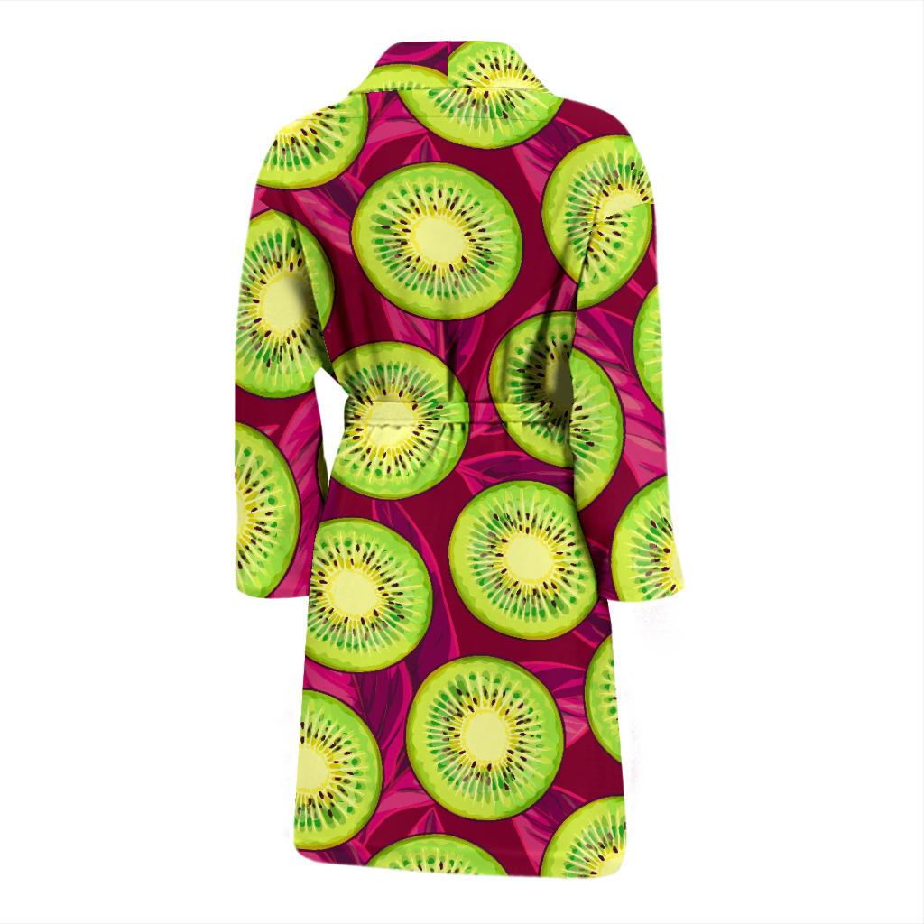 Kiwi Pattern Print Design KW05 Men Bathrobe