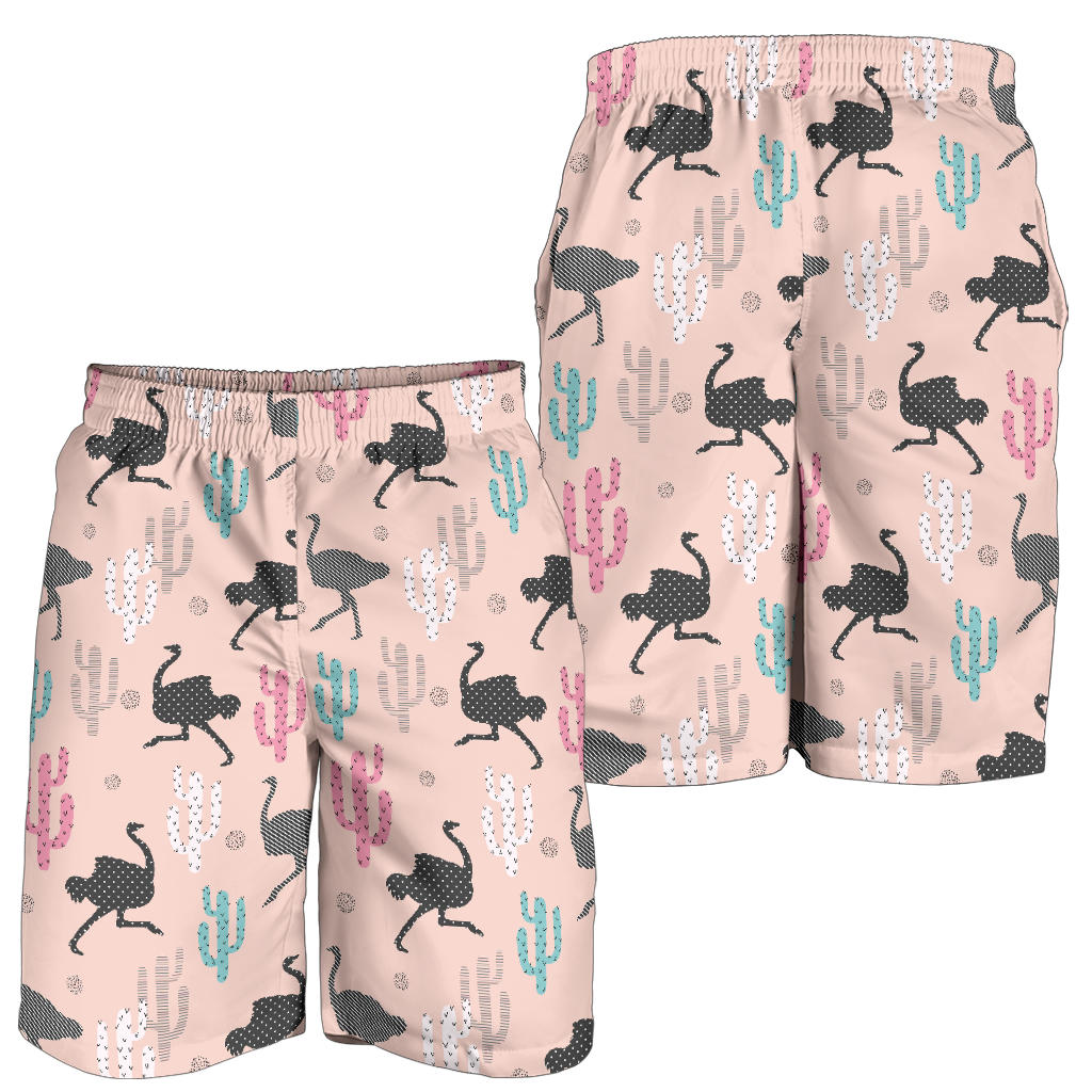 Ostrich Pattern Print Design 03 Mens Shorts