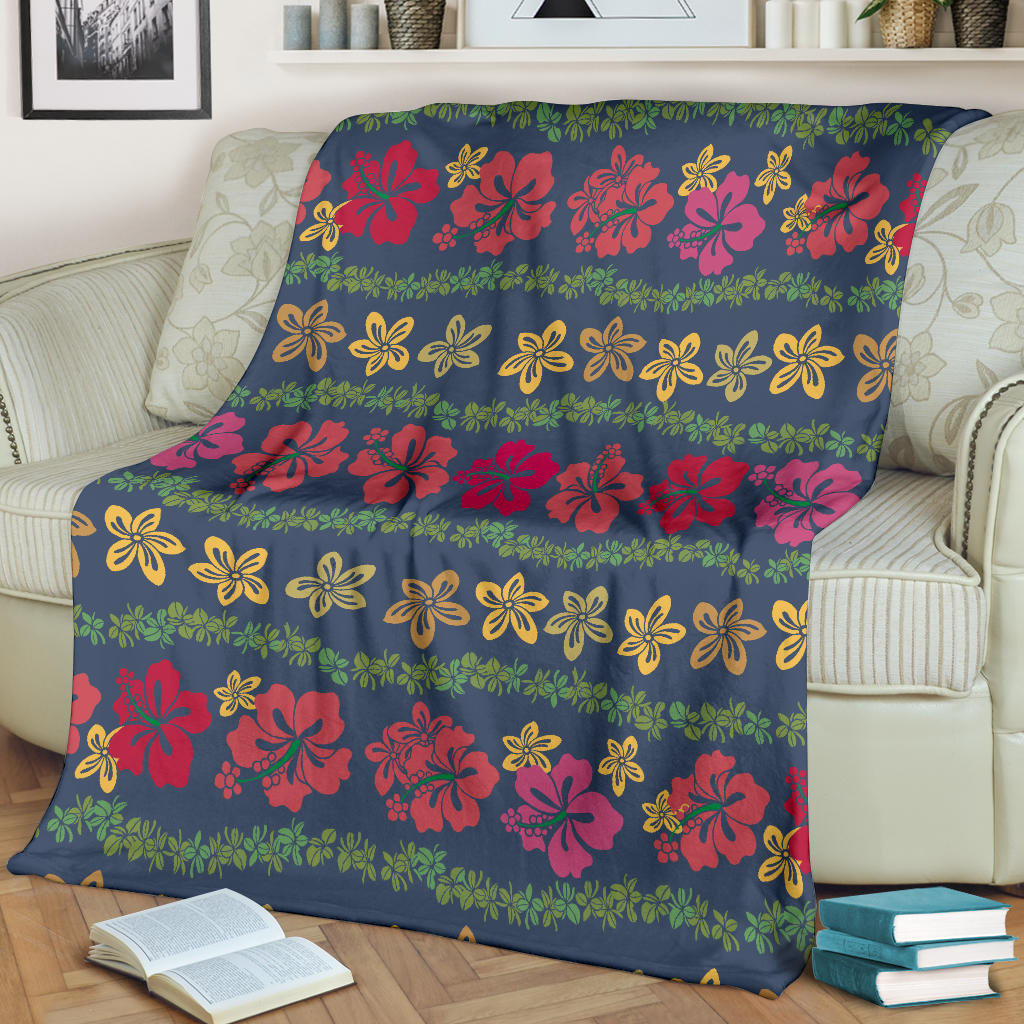 Hawaiian Themed Pattern Print Design H018 Fleece Blanket