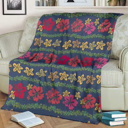 Hawaiian Themed Pattern Print Design H018 Fleece Blanket