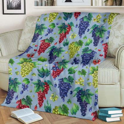 Grape Pattern Print Design GP06 Fleece Blanket