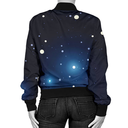 Night sky Pattern Print Design A02 Women's Bomber Jacket