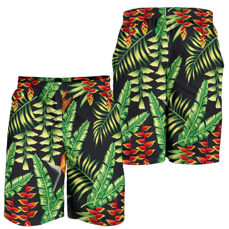 Hawaiian Flower Tropical Palm Leaves Mens Shorts