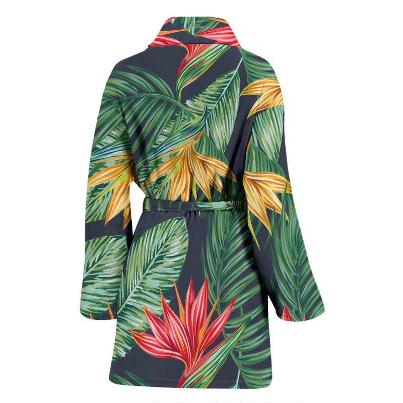 Bird Of Paradise Pattern Print Design BOP09 Women Bathrobe