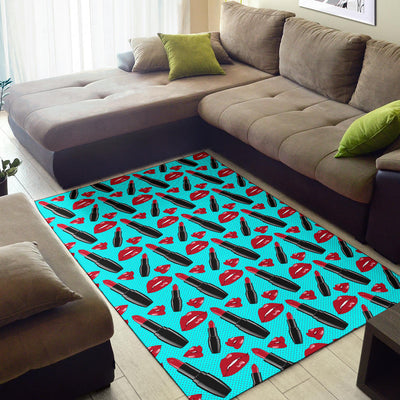 Lipstick Pattern Print Design LT02 Area Rugs