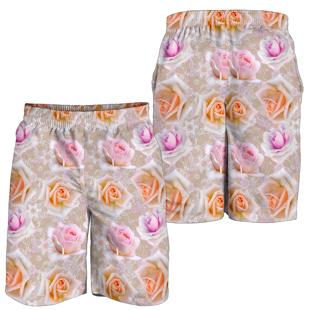 Rose Pattern Print Design RO011 Mens Shorts