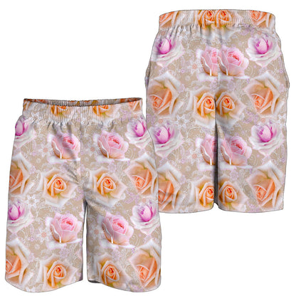 Rose Pattern Print Design RO011 Mens Shorts