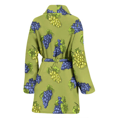 Grape Pattern Print Design GP08 Women Bathrobe