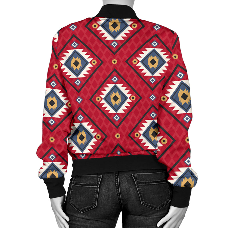 Aztec Pattern Print Design 10 Women's Bomber Jacket