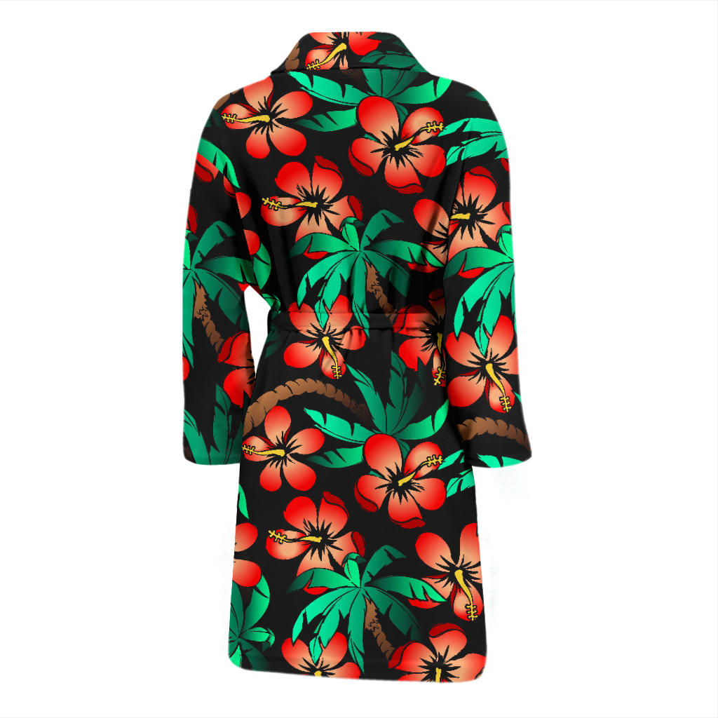 Hawaiian Themed Pattern Print Design H022 Men Bathrobe