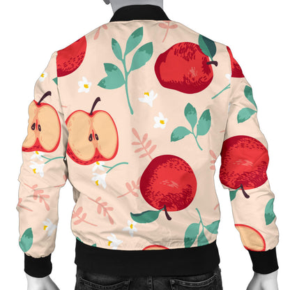 Apple Pattern Print Design AP06 Men Bomber Jacket