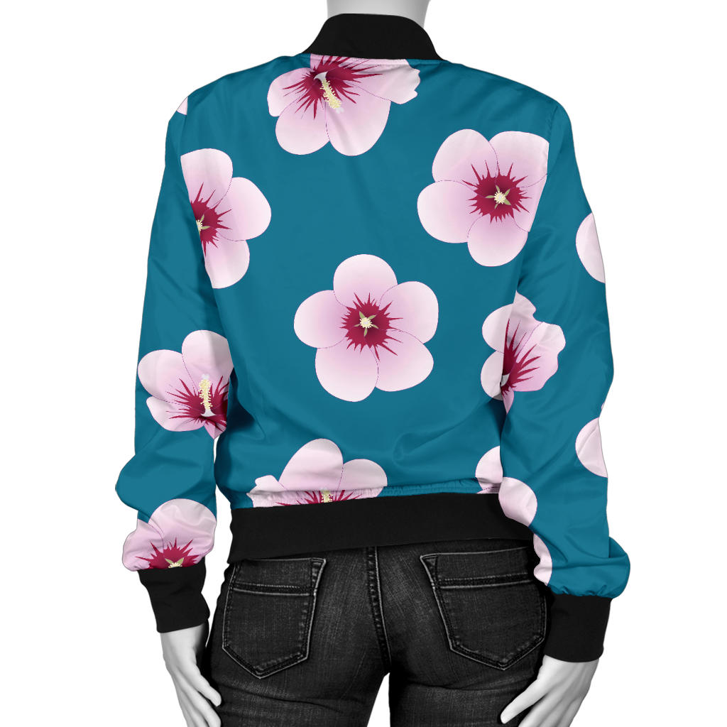 Cherry Blossom Pattern Print Design CB08 Women Bomber Jacket