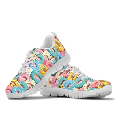 Donut Pattern Print Design DN01 Sneakers White Bottom Shoes