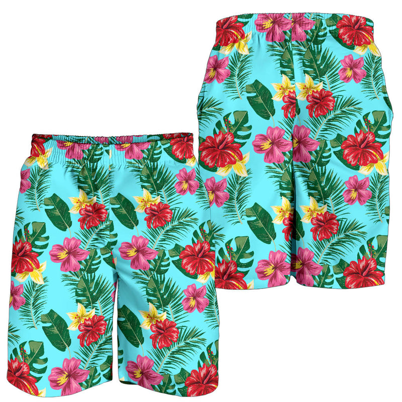 Hibiscus Hawaiian Flower Mens Shorts