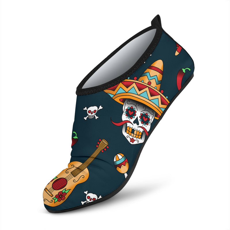 sugar skull Mexican Aqua Water Shoes