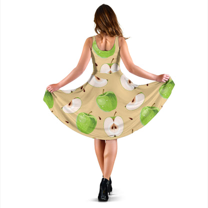 Apple Pattern Print Design AP07 Midi Dress