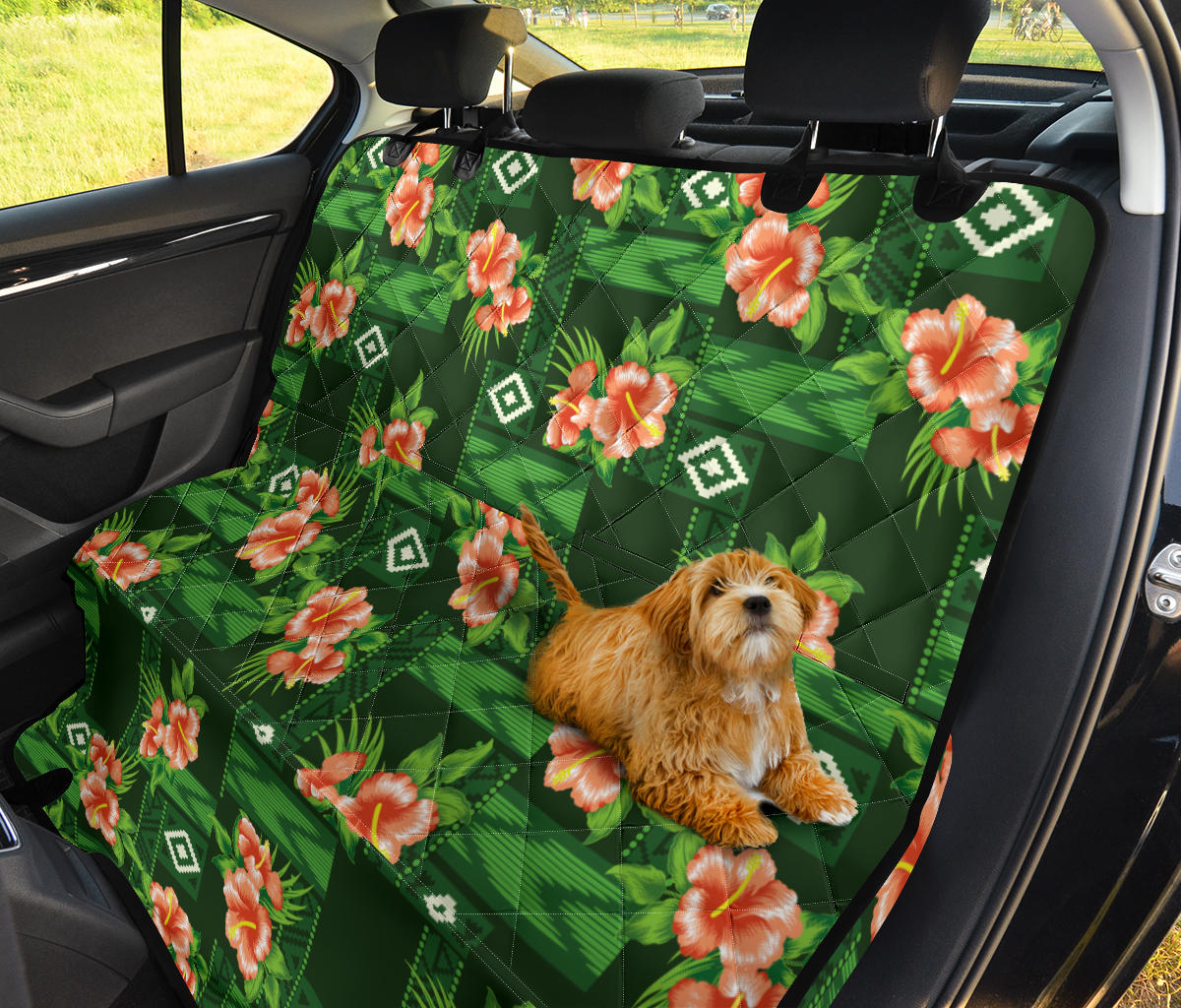 Hibiscus Pattern Print Design HB05 Rear Dog  Seat Cover