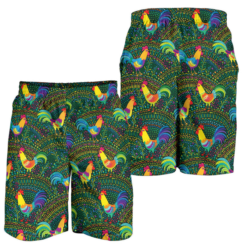 Rooster Pattern Print Design A01 Mens Shorts