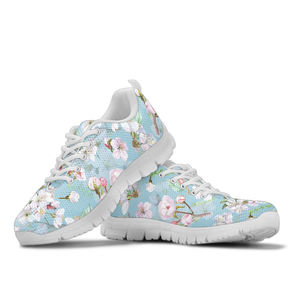Apple blossom Pattern Print Design AB06 Sneakers White Bottom Shoes