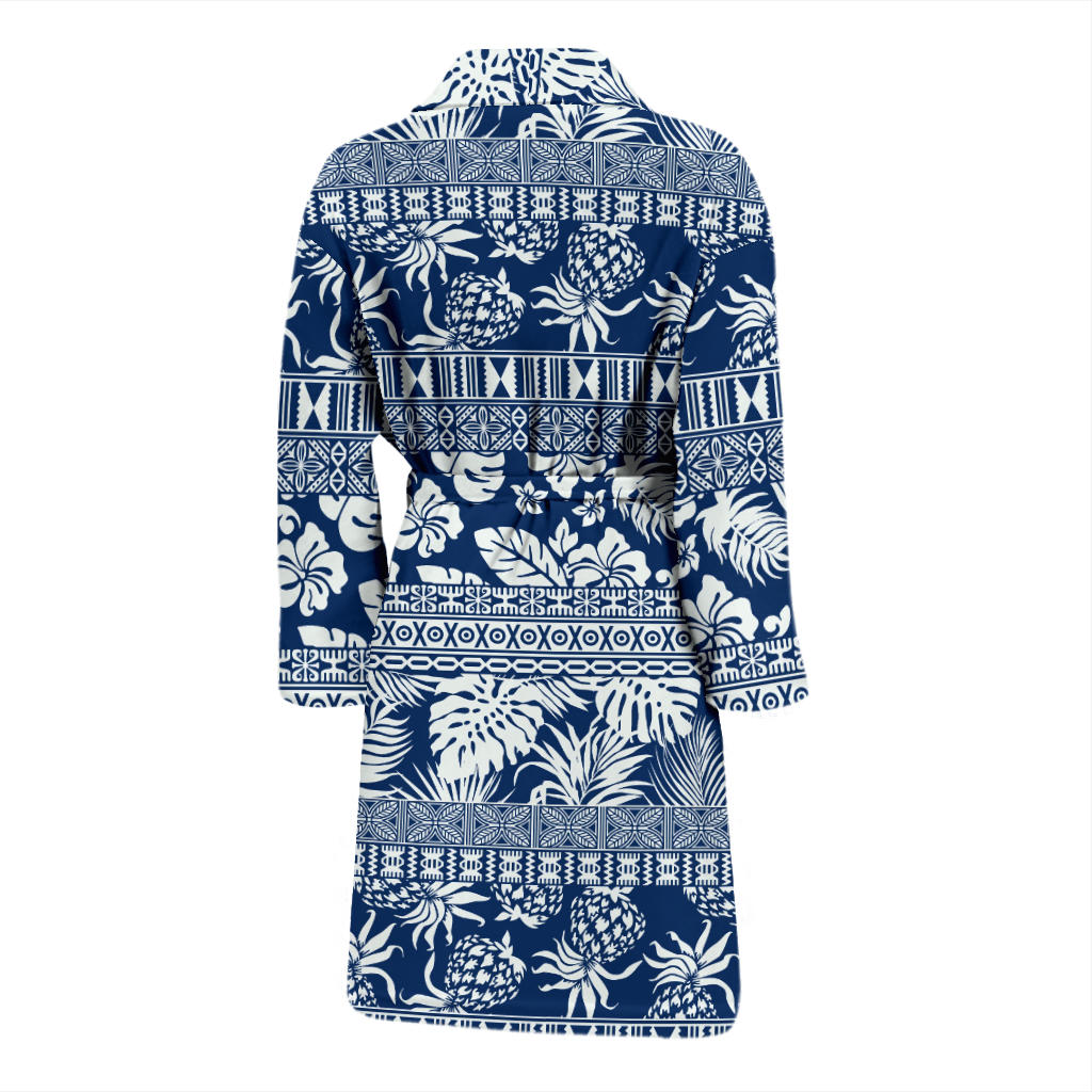 Hawaiian Themed Pattern Print Design H020 Men Bathrobe