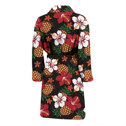Hawaiian Themed Pattern Print Design H013 Men Bathrobe