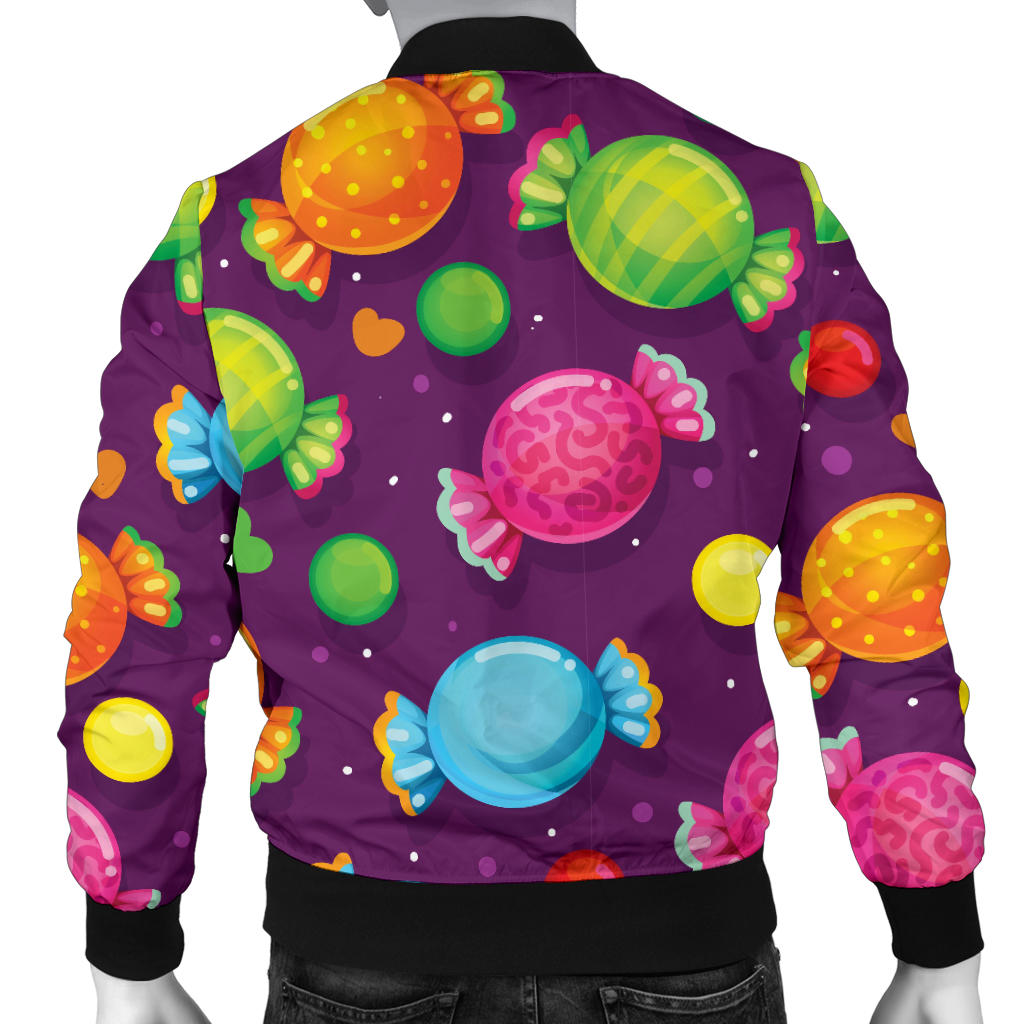 Candy Pattern Print Design CA05 Men Bomber Jacket