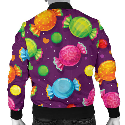 Candy Pattern Print Design CA05 Men Bomber Jacket