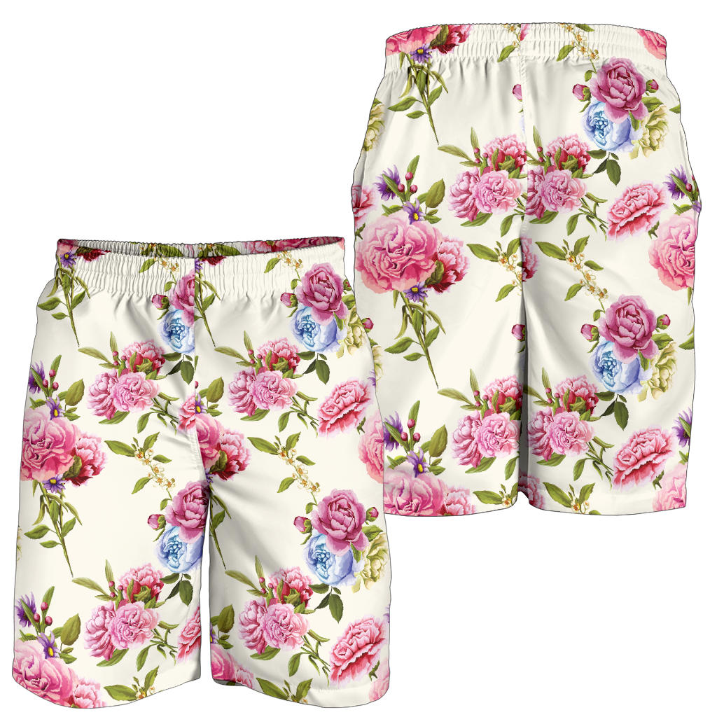 Carnations Pattern Print Design CN02 Mens Shorts