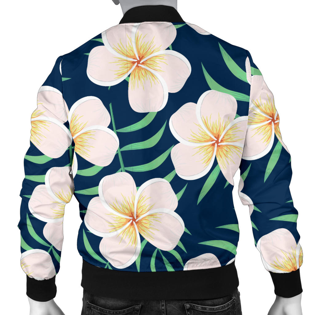 Pink Plumeria Pattern Print Design PM016 Men Bomber Jacket