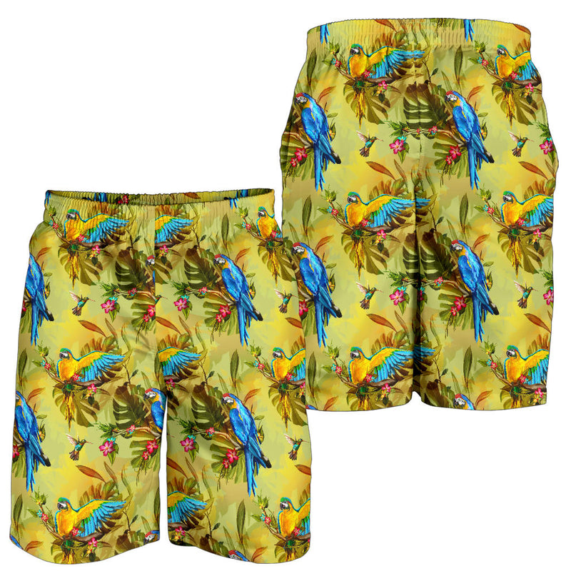 Parrot Pattern Print Design A02 Mens Shorts