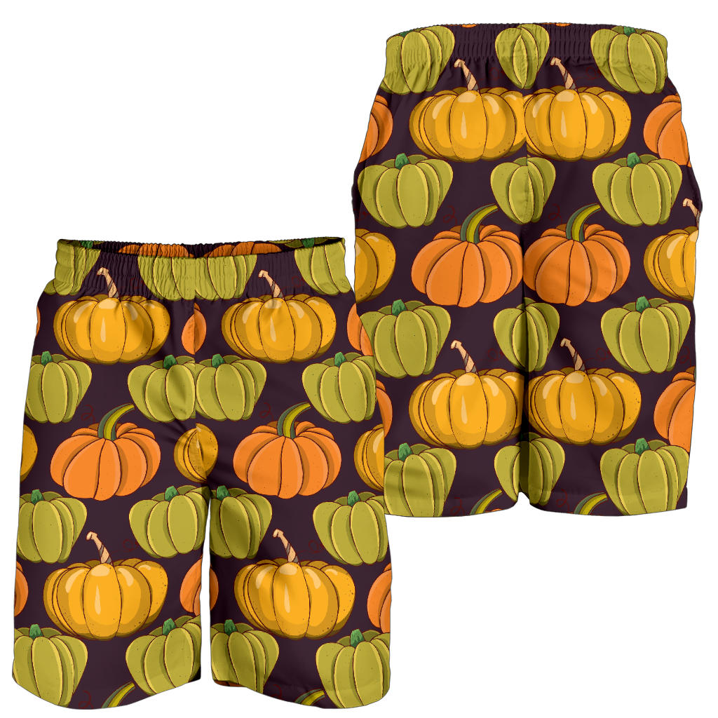 Pumpkin Pattern Print Design A01 Mens Shorts