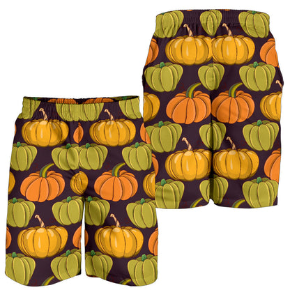 Pumpkin Pattern Print Design A01 Mens Shorts