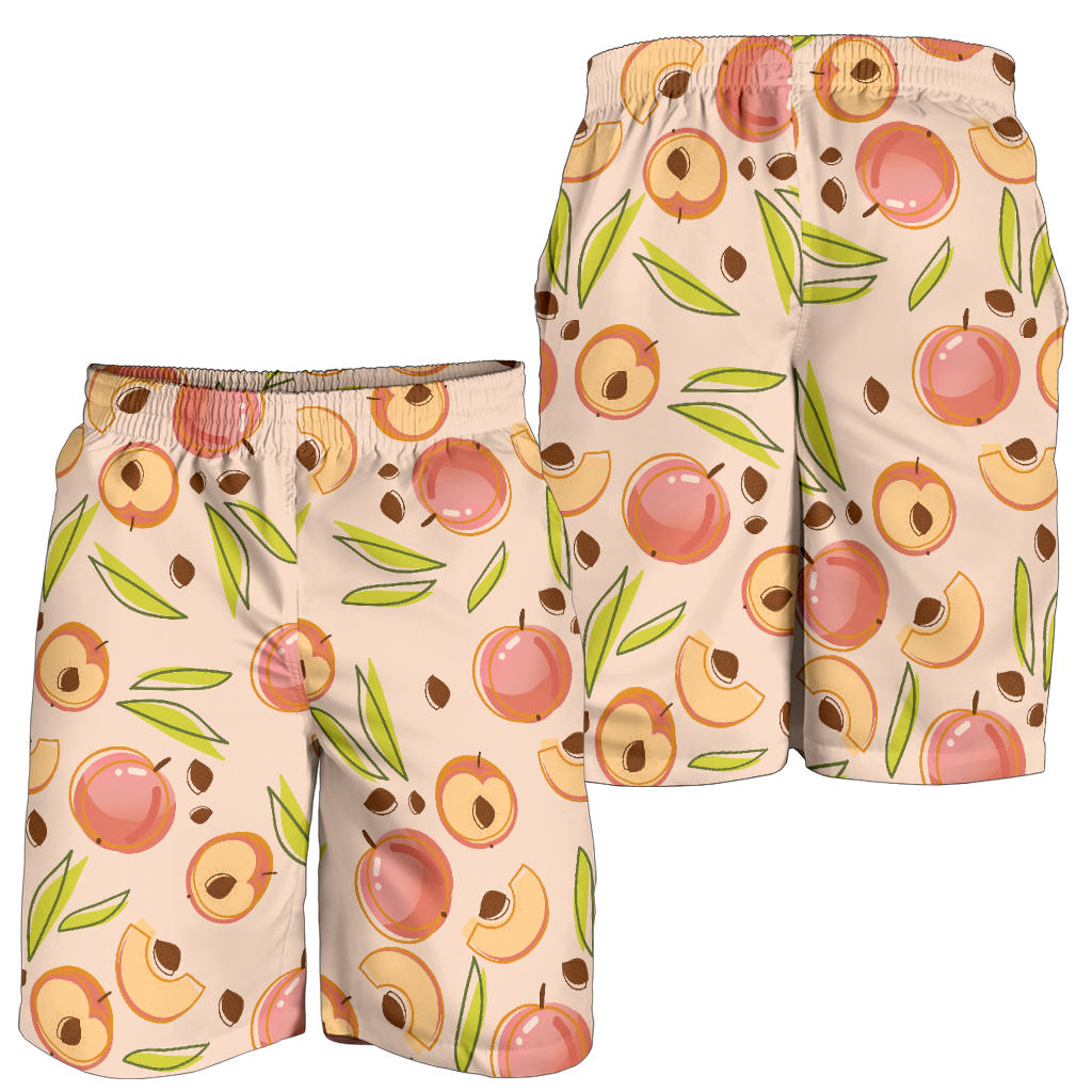 Peach Pattern Print Design A01 Mens Shorts