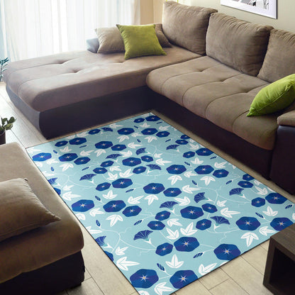 Morning Glory Pattern Print Design MG07 Area Rugs