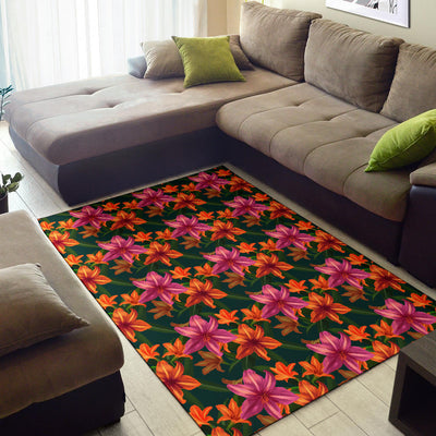 Amaryllis Pattern Print Design AL01 Area Rugs