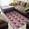 Lotus Boho Pattern Print Design LO02 Area Rugs