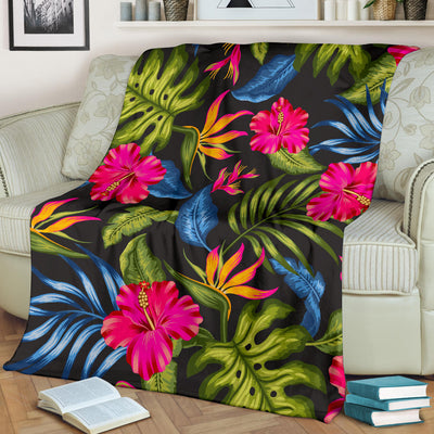 Bird Of Paradise Pattern Print Design BOP014 Fleece Blanket