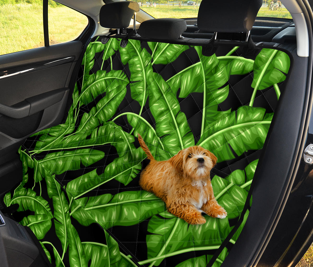 Banana Leaf Pattern Print Design BL01 Rear Dog  Seat Cover