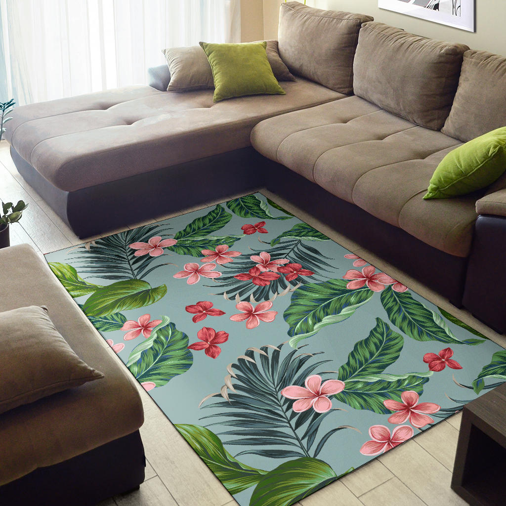 Plumeria Pattern Print Design PM027 Area Rugs