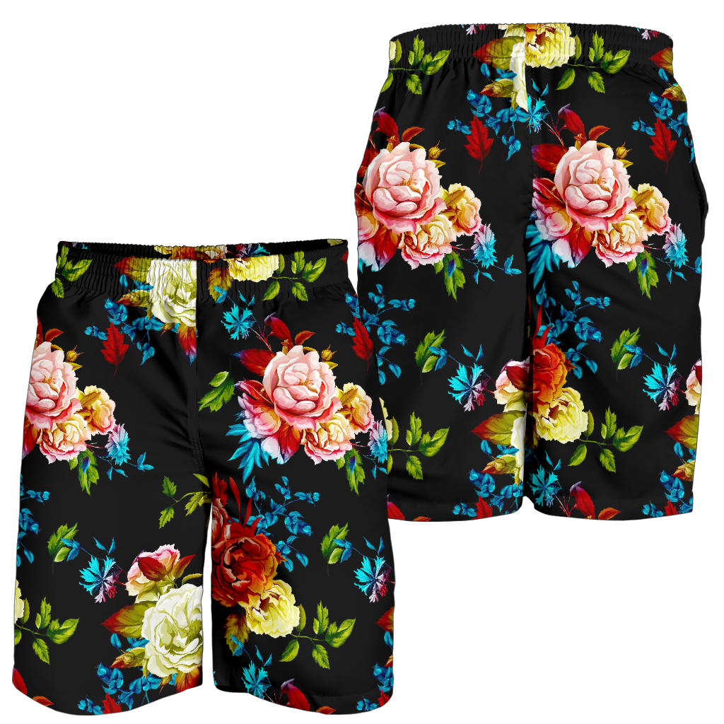 Peony Pattern Print Design PE07 Mens Shorts