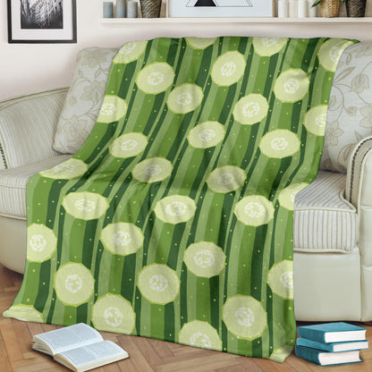 Cucumber Pattern Print Design CC03 Fleece Blanket