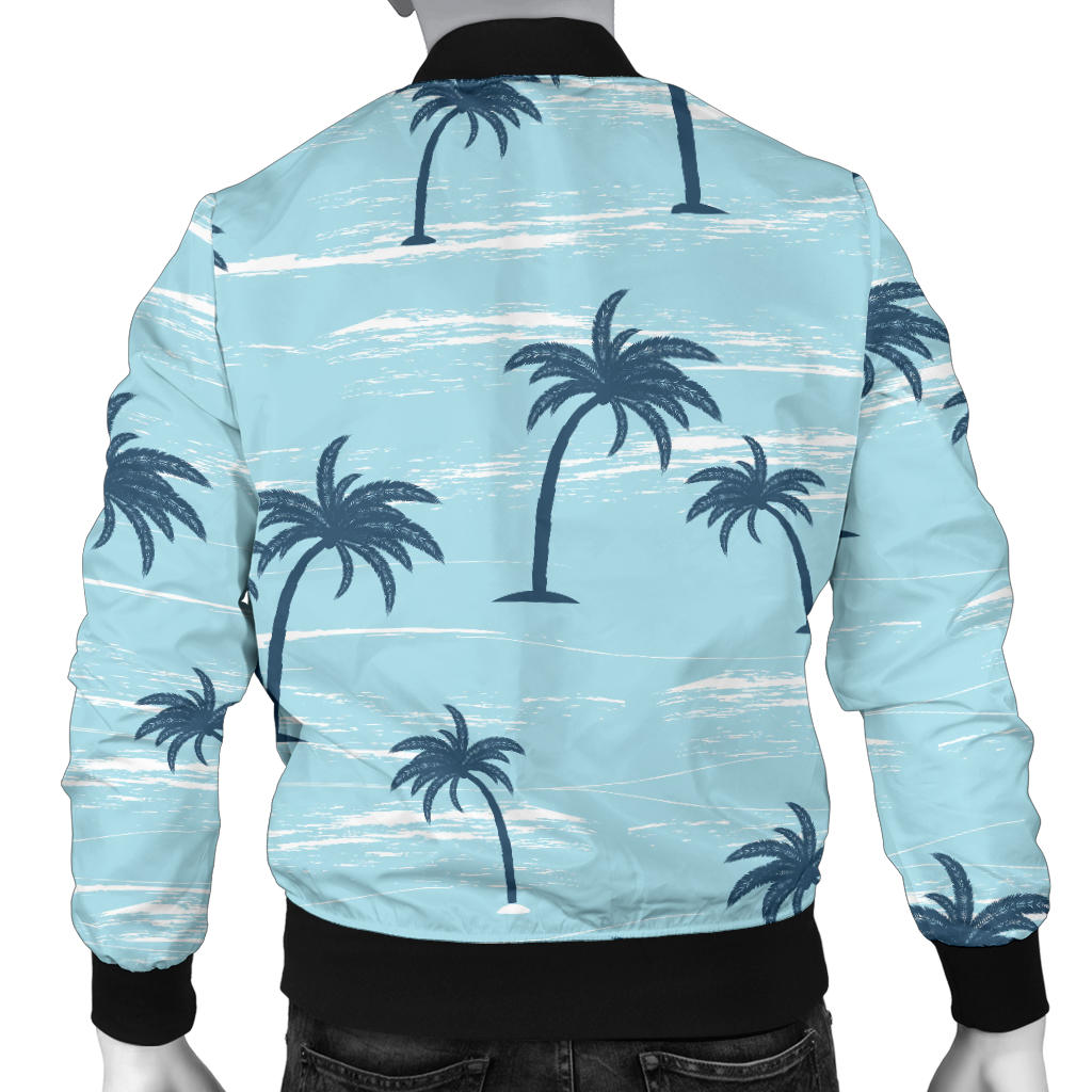 Palm Tree Pattern Print Design PT04 Men Bomber Jacket