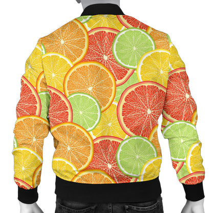 Grapefruit Pattern Print Design GF01 Men Bomber Jacket