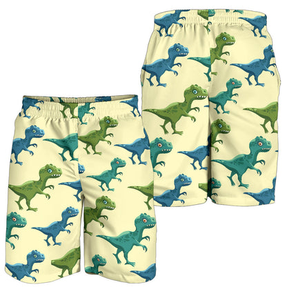 T Rex Pattern Print Design A04 Mens Shorts