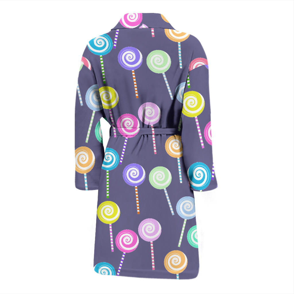 Lollipop Pattern Print Design LL03 Men Bathrobe