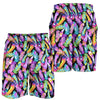 Neon Feather Pattern Print Design A02 Mens Shorts