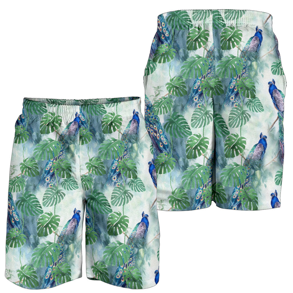 Peacock Pattern Print Design A02 Mens Shorts