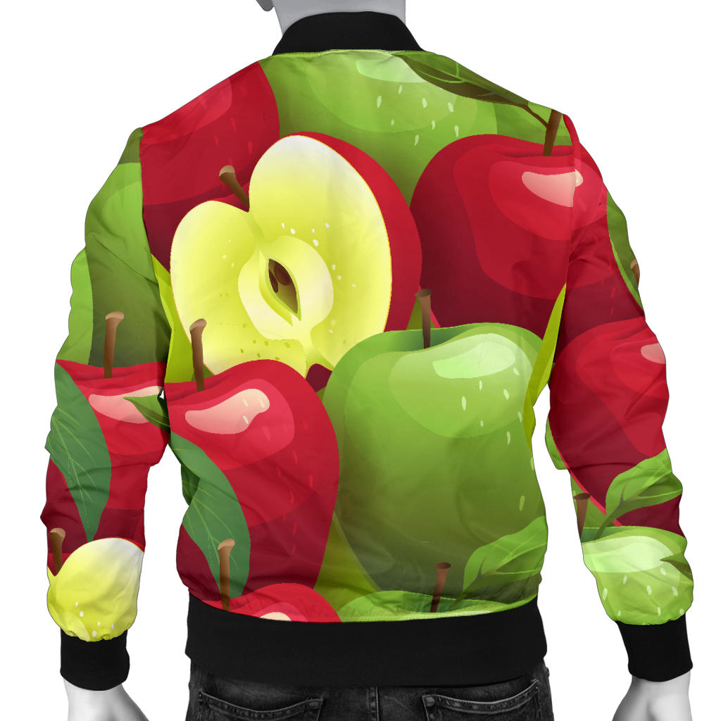 Apple Pattern Print Design AP03 Men Bomber Jacket