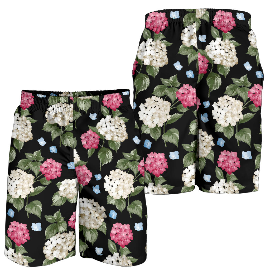 Hydrangea Pattern Print Design HD09 Mens Shorts